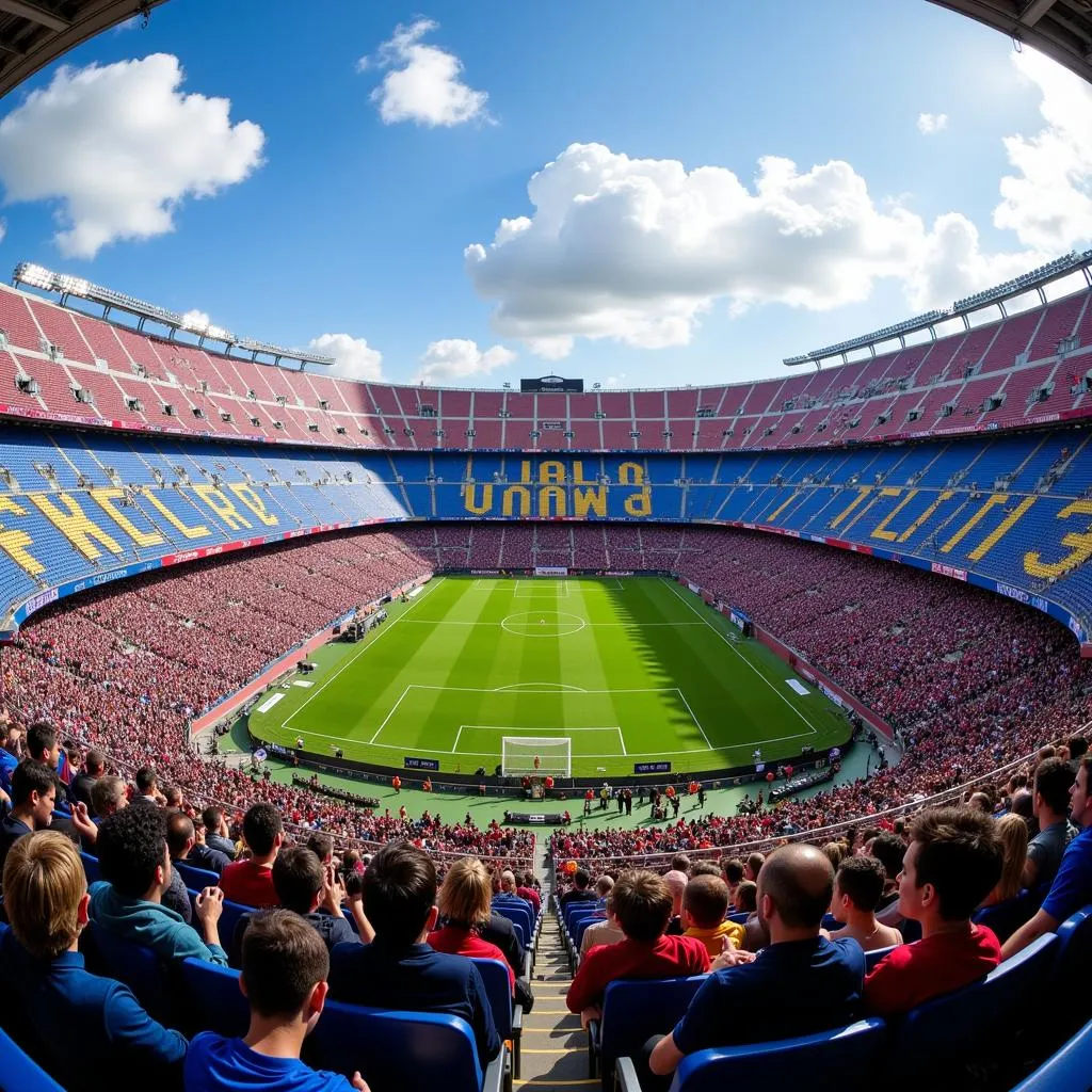 Camp Nou Stadion i Barcelona