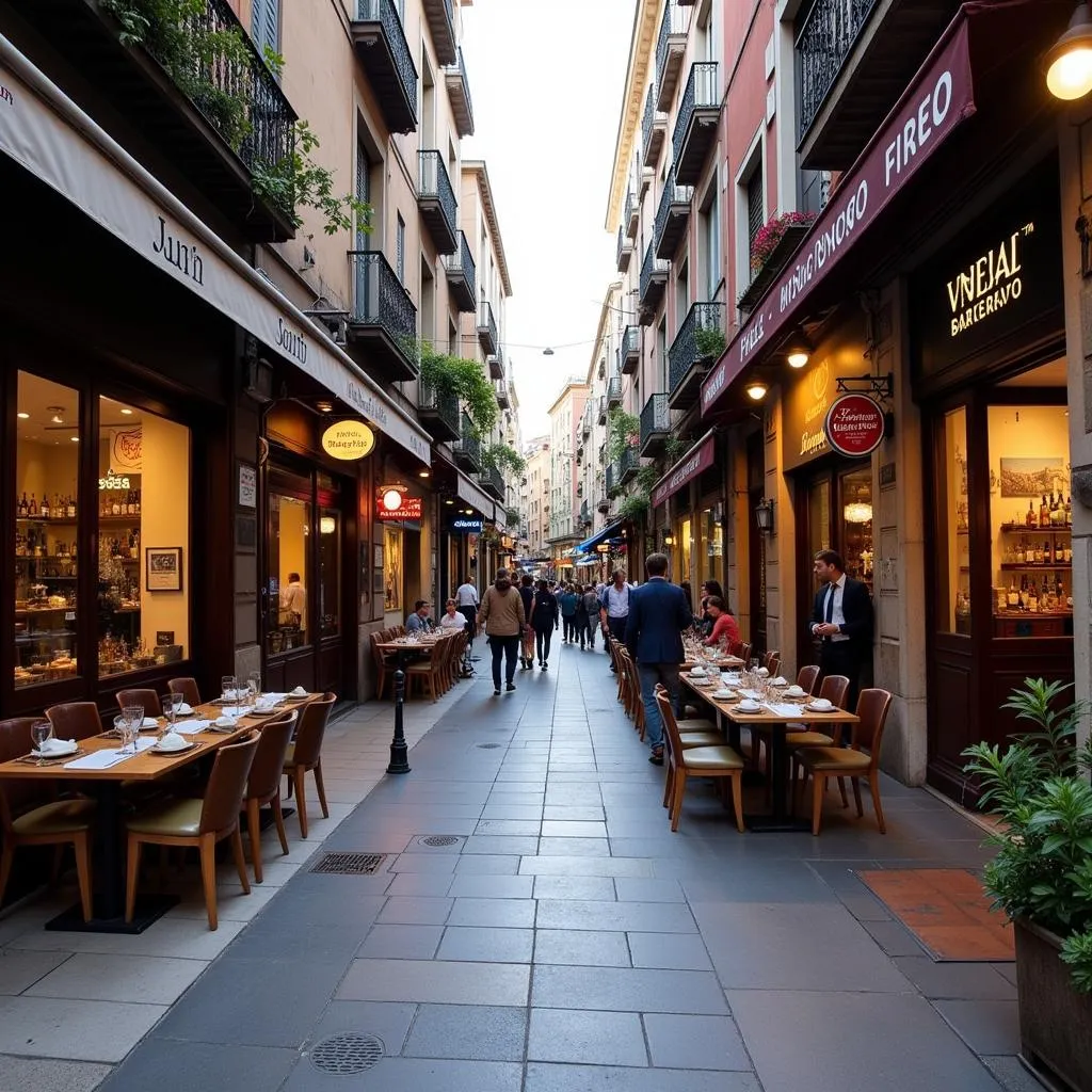 Street scene on Carrer Palma Barcelona