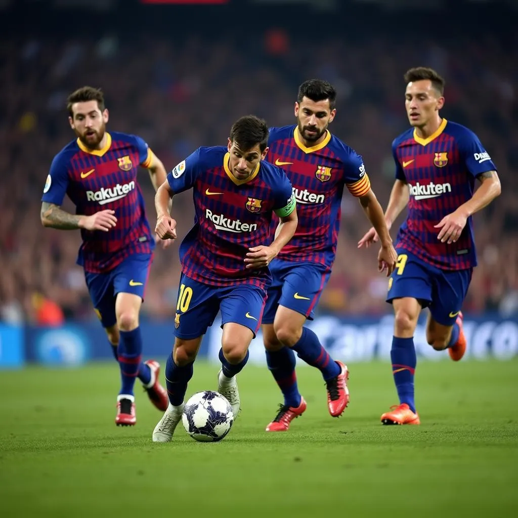 Cầu thủ Barcelona chơi Tiki-taka