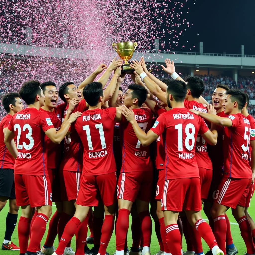 CLB Hà Nội ăn mừng chức vô địch V-League 2019