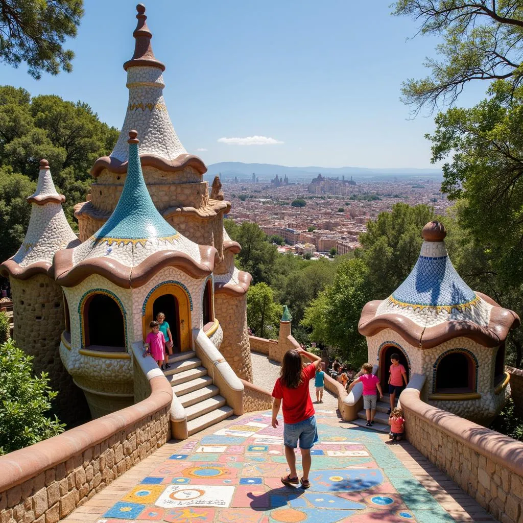 Công viên Güell Barcelona dành cho trẻ em