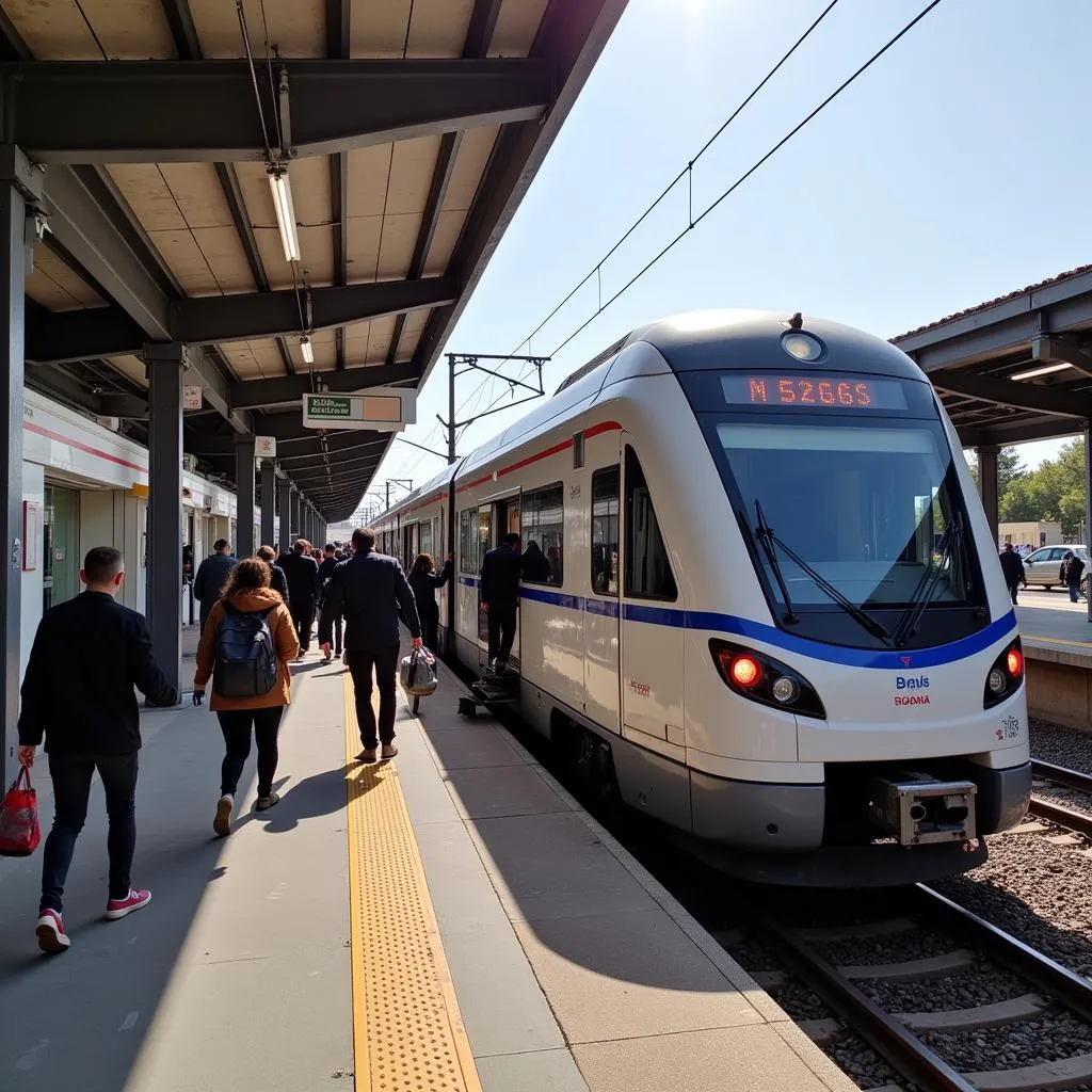 Di chuyển bằng tàu Renfe Rodalies R1