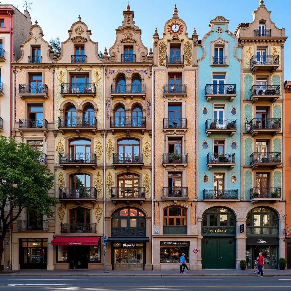 Kiến trúc Modernisme ở Eixample Barcelona