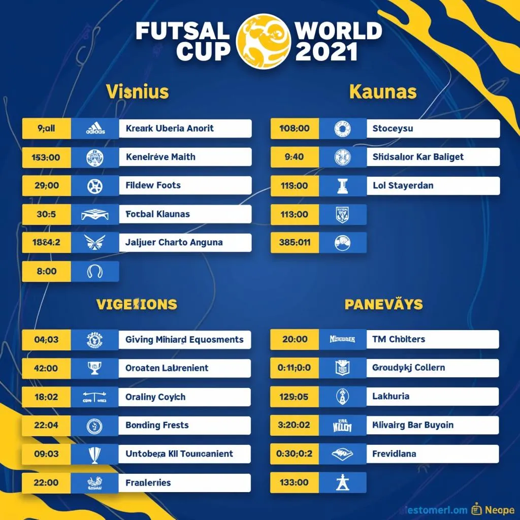 Lịch thi đấu Futsal World Cup 2021