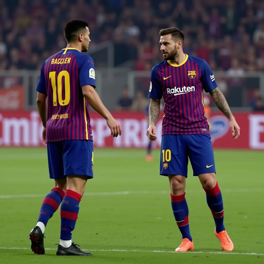 Game thủ sử dụng kit DLS Barcelona 2020