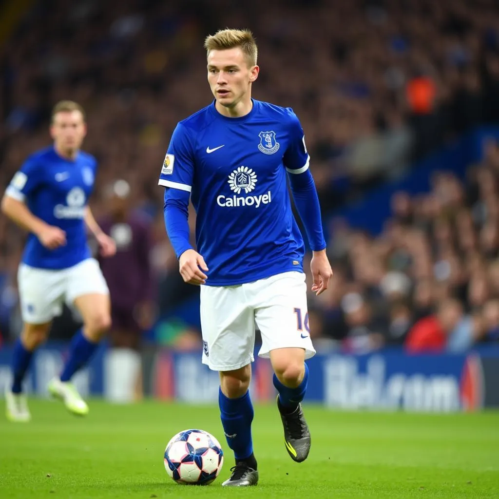 Gerard Deulofeu thi đấu cho Everton