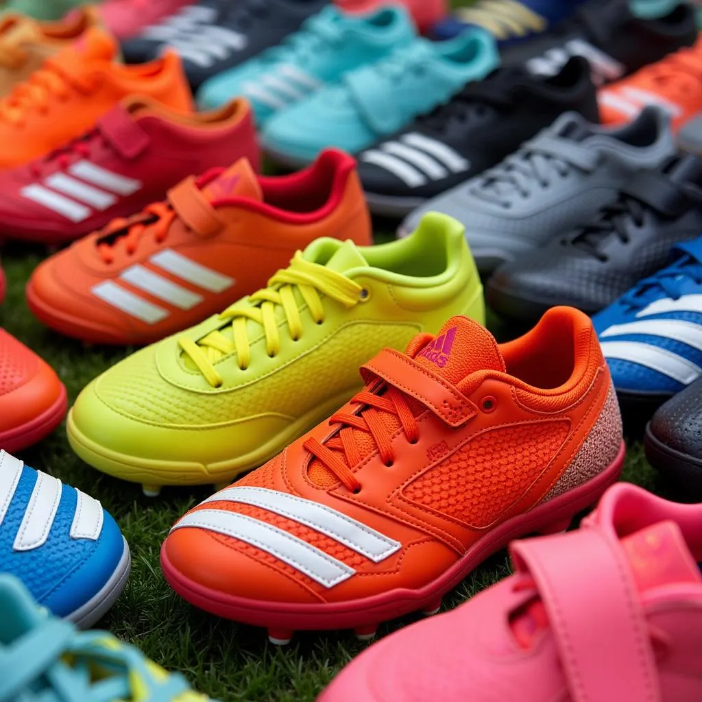 Giày đá bóng adidas trẻ em với nhiều màu sắc đa dạng