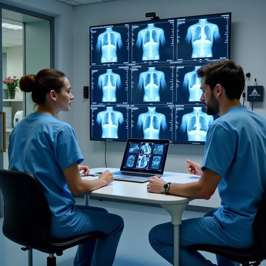 Imagen de un equipo médico en Barcelona trabajando en el telediagnóstico