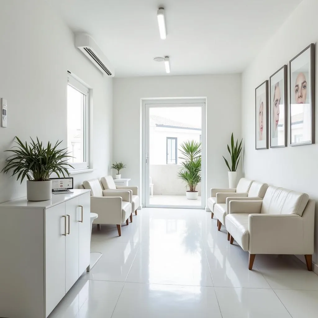 Interior of a laser scar treatment clinic in Barcelona