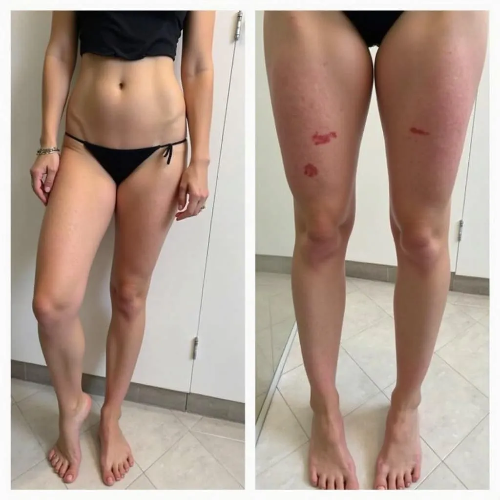 Before and after photos of laser scar treatment in Barcelona