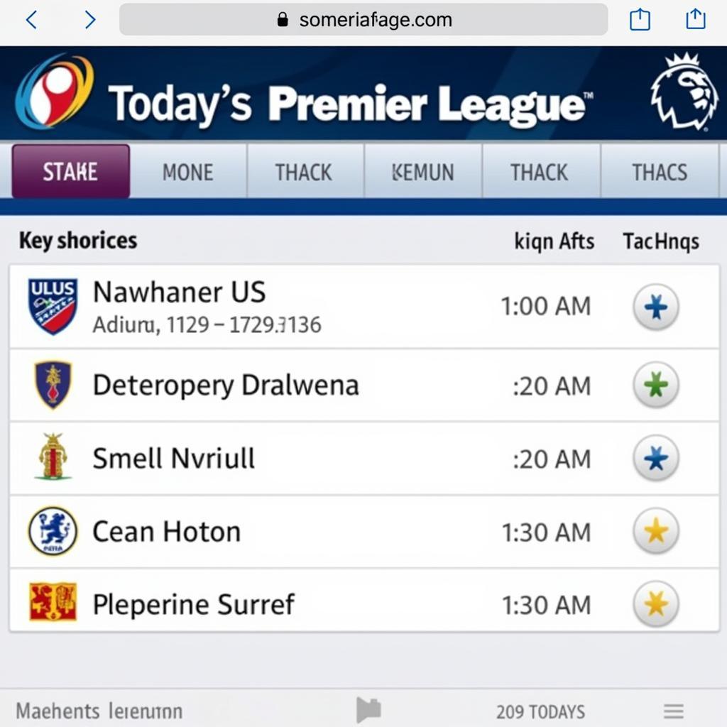 Premier League schedule today