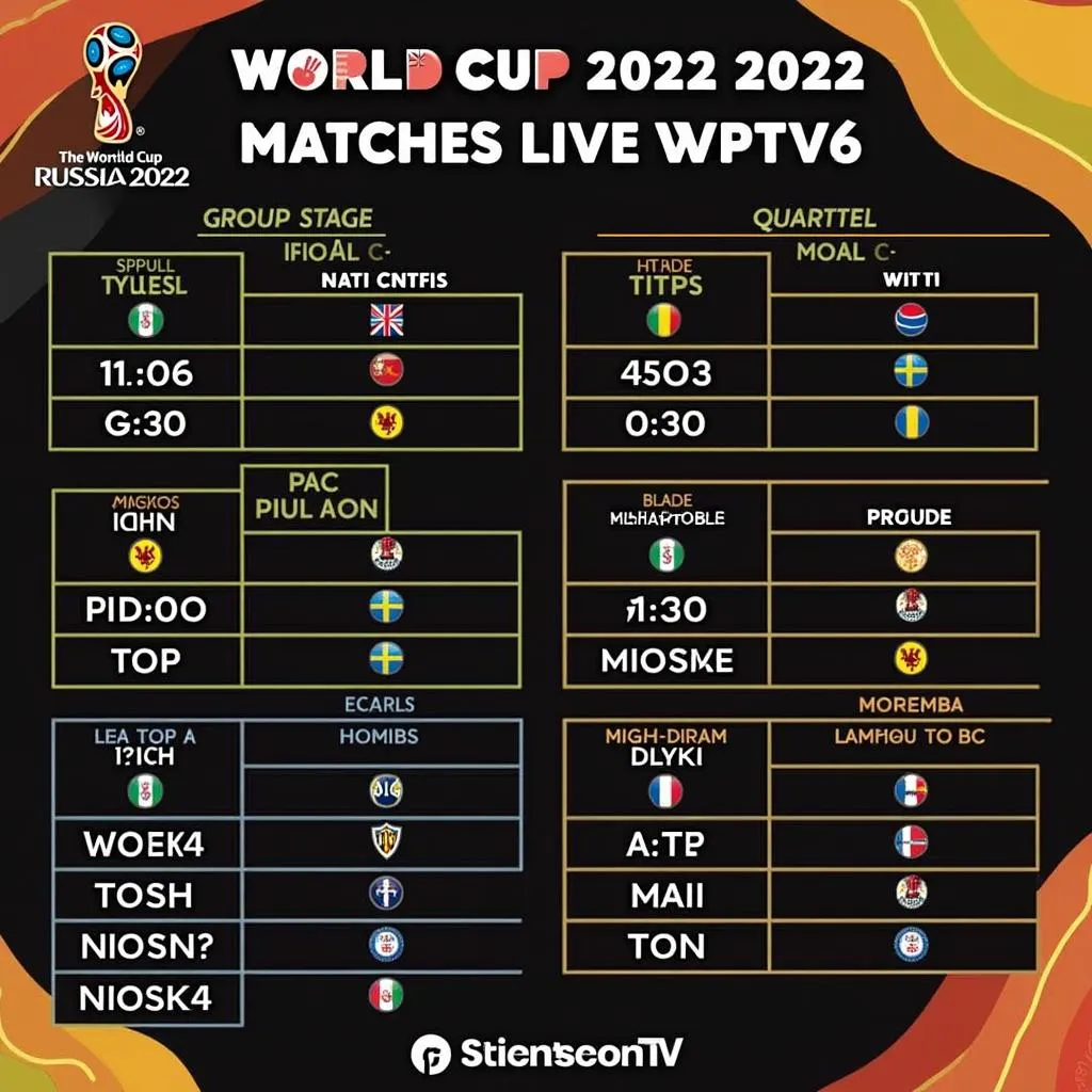 Lịch thi đấu bóng đá World Cup 2022 hôm nay được truyền hình trực tiếp trên VTV6