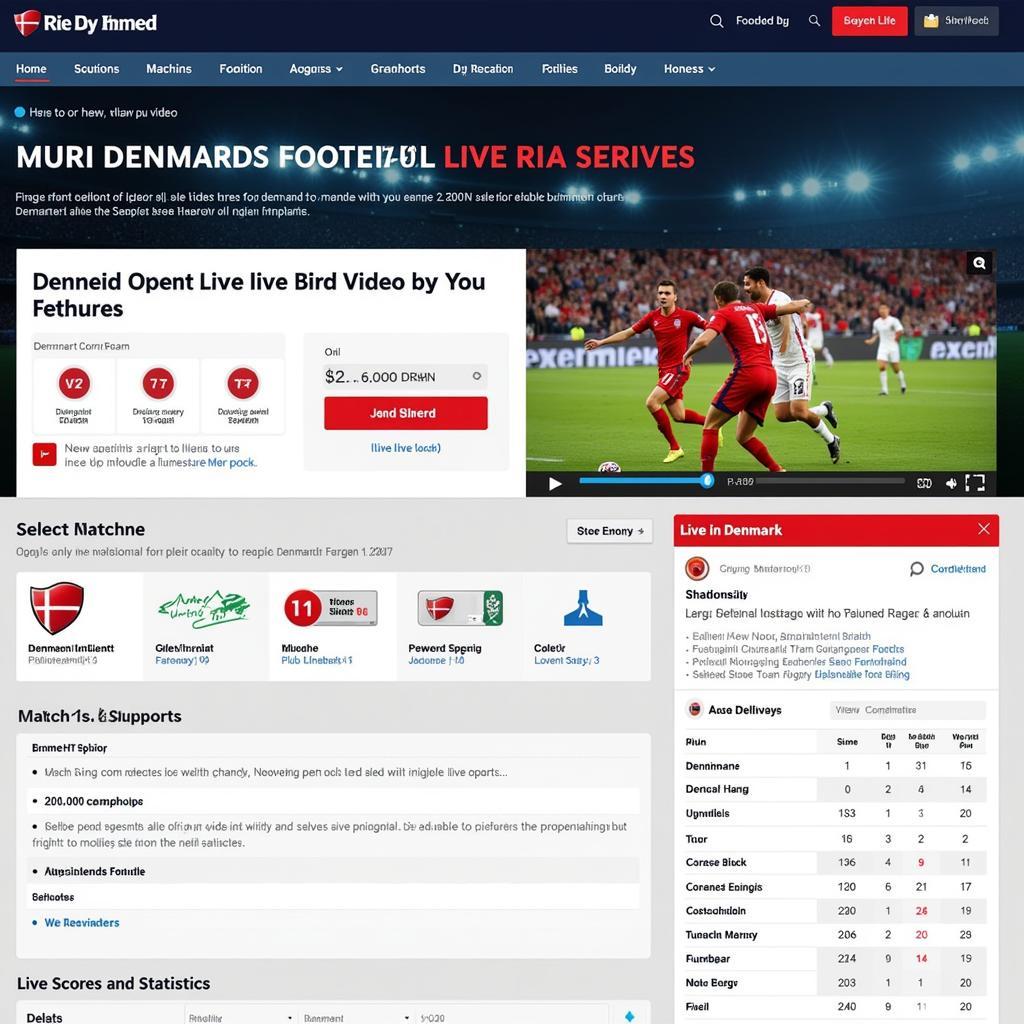 Website for Live Streaming Denmark Football