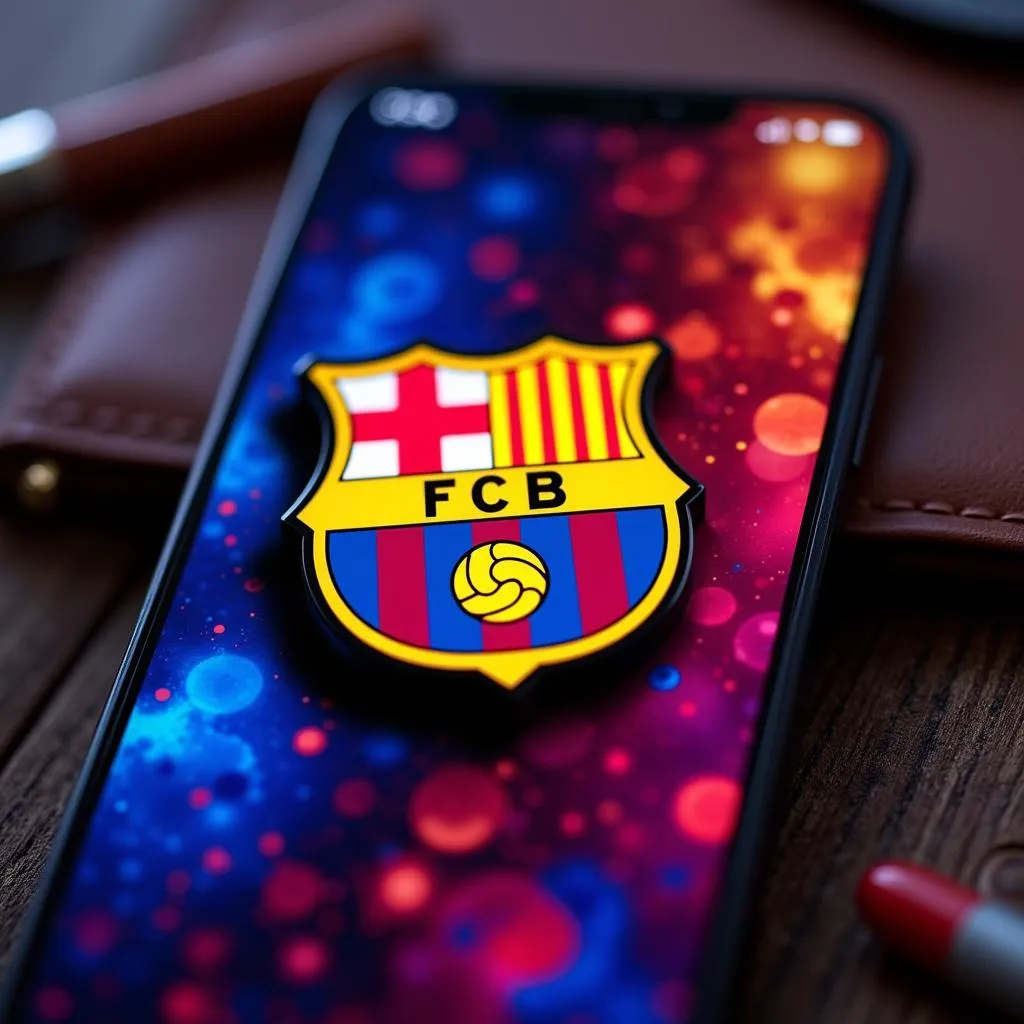 Logo FC Barcelona Wallpaper Full HD 18:9 Smartphone