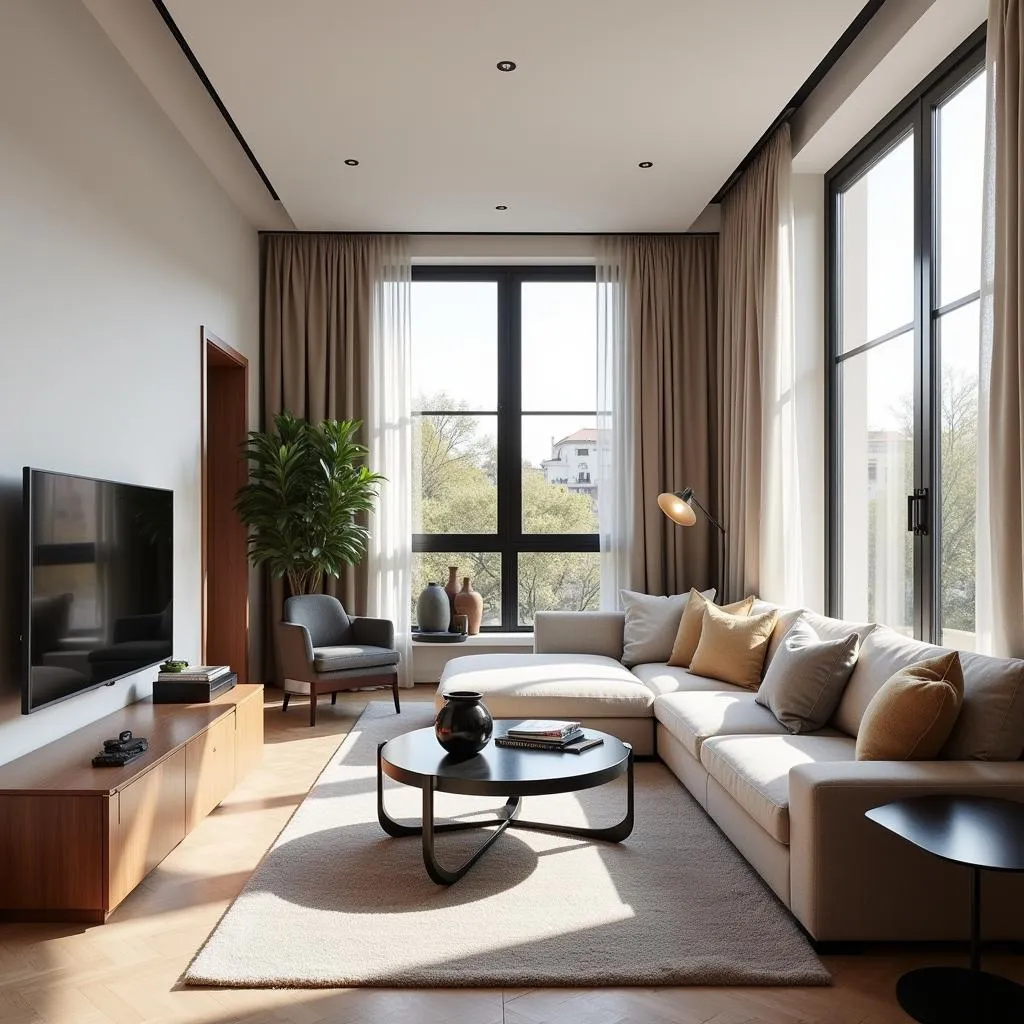 Modern Luxury Apartment Interior in Barcelona