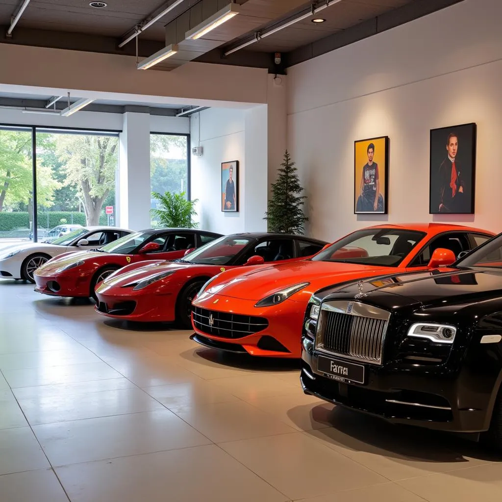 Luxury car showrooms in Barcelona