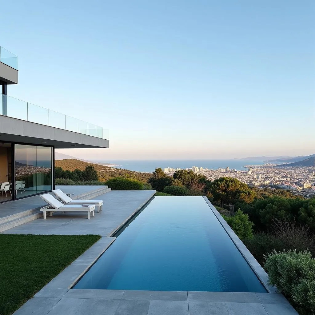 Luxury Villa with Pool Overlooking Barcelona