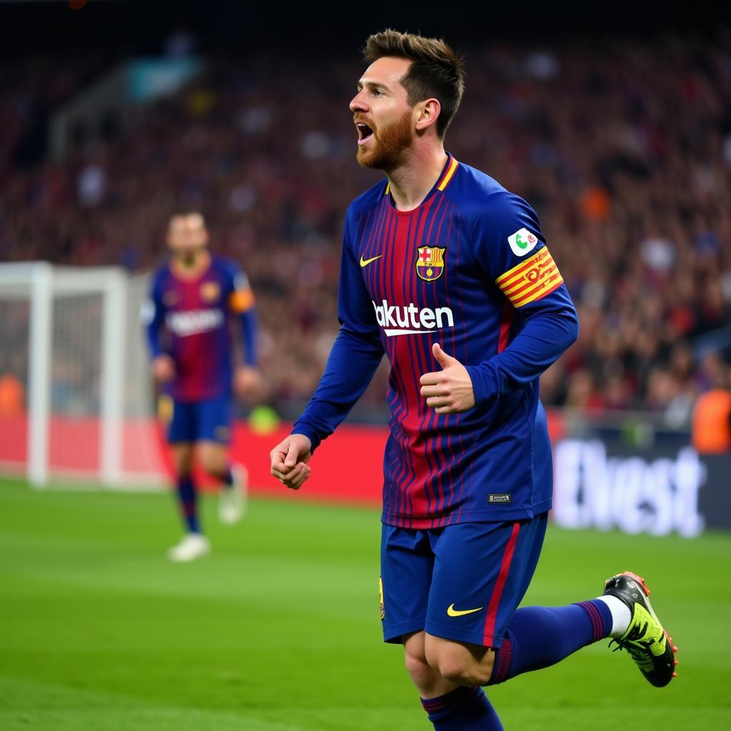 Messi ăn mừng bàn thắng