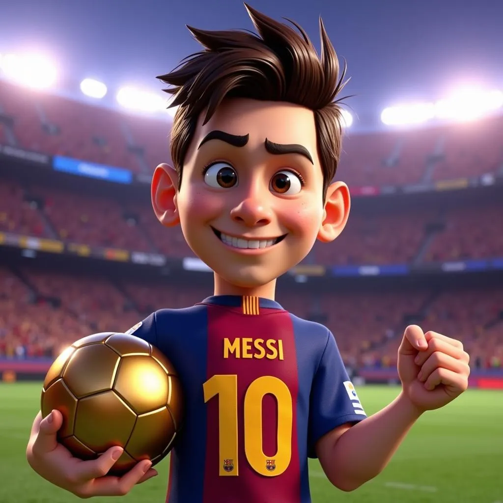 Messi phiên bản hoạt hình