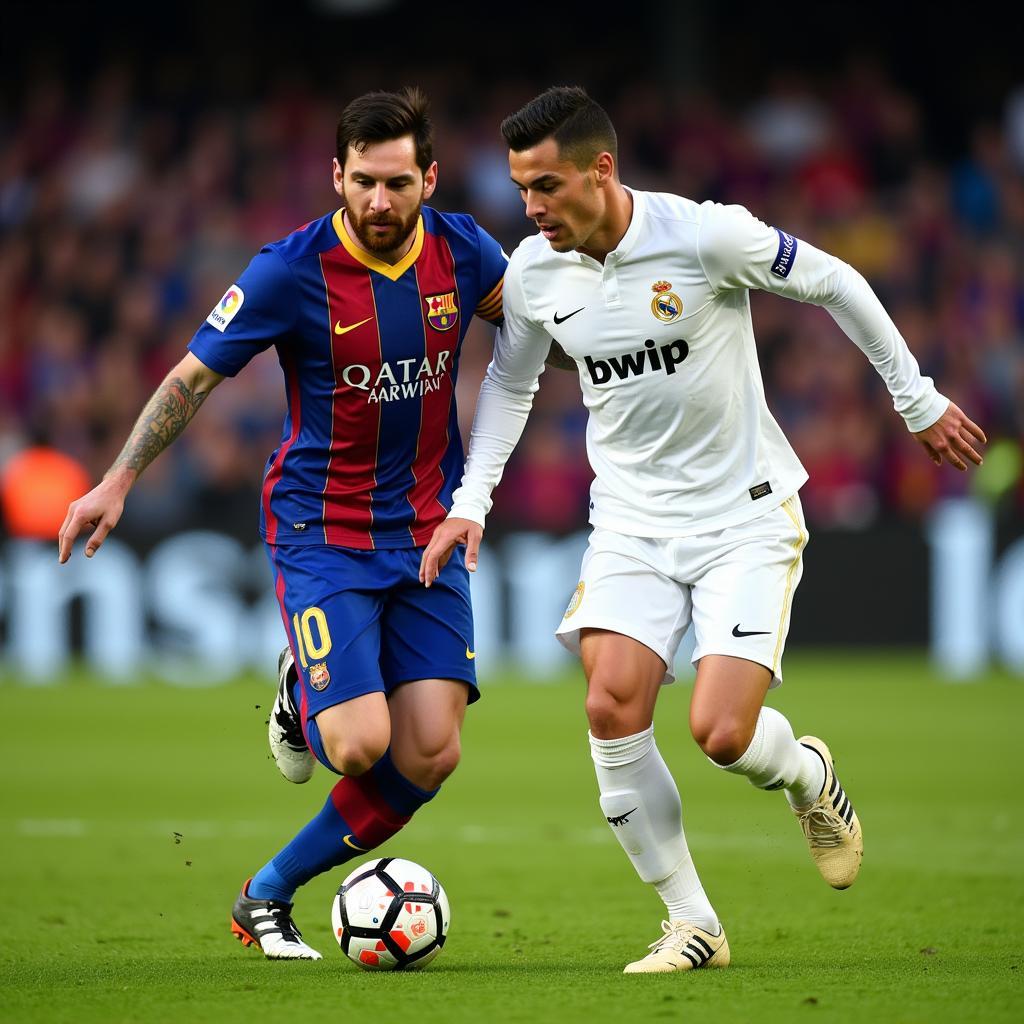 Lionel Messi và Cristiano Ronaldo đối đầu trong trận El Clasico