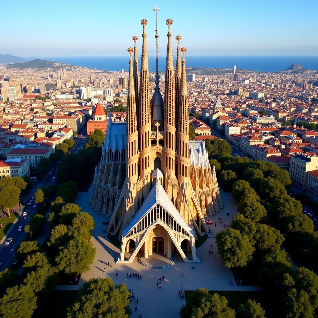 Toàn Cảnh Nhà Thờ Chính Tòa Barcelona