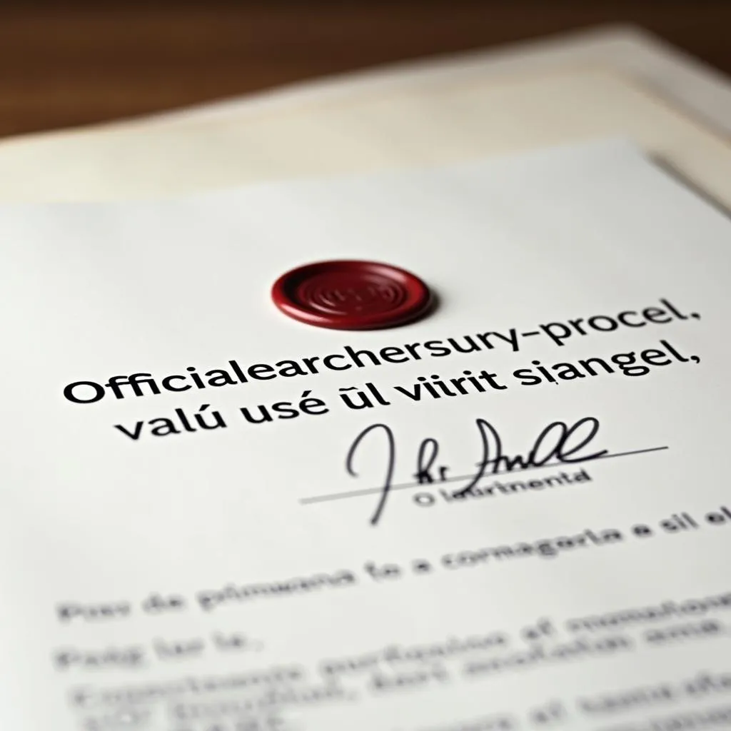 Legal Documents and Notary Seal