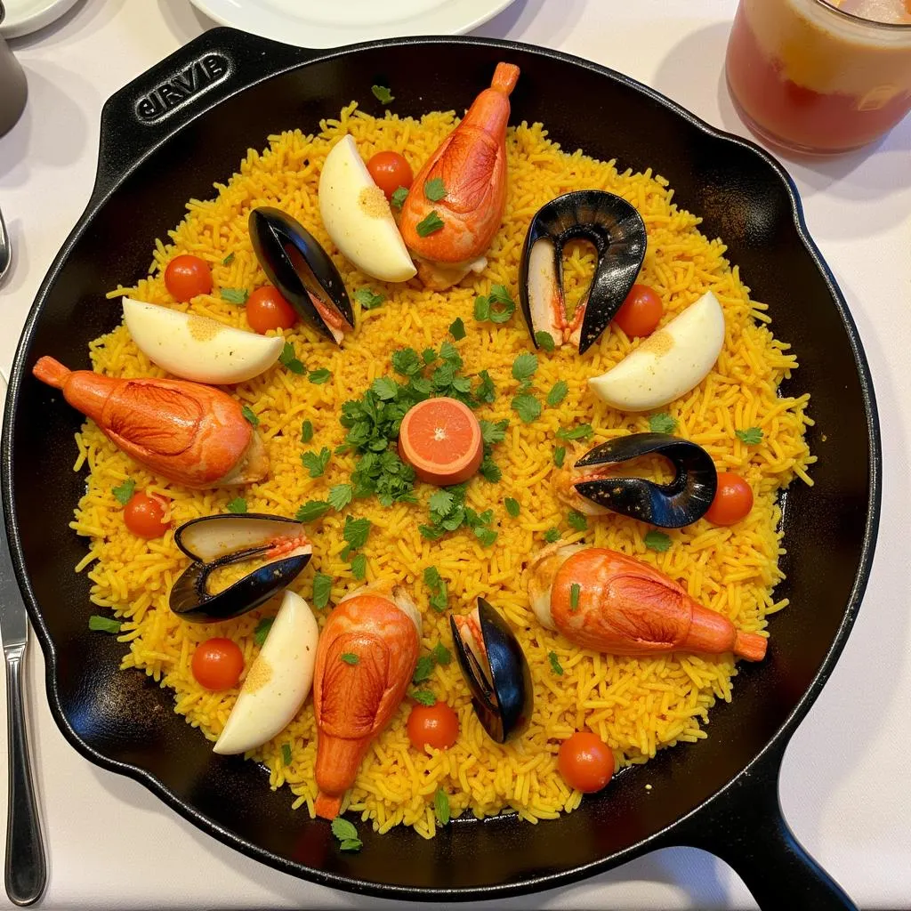 Plato de paella tradicional