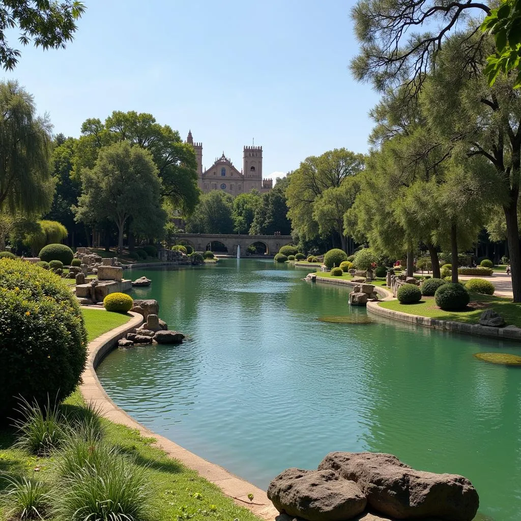 Parque de la Ciutadella, un gran parque en el centro de Barcelona con zoológico, lago artificial, jardín botánico y castillo