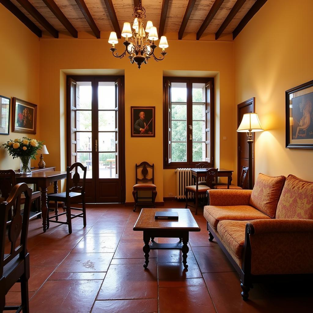 Cozy atmosphere of a typical pension in Ciudadela Barcelona