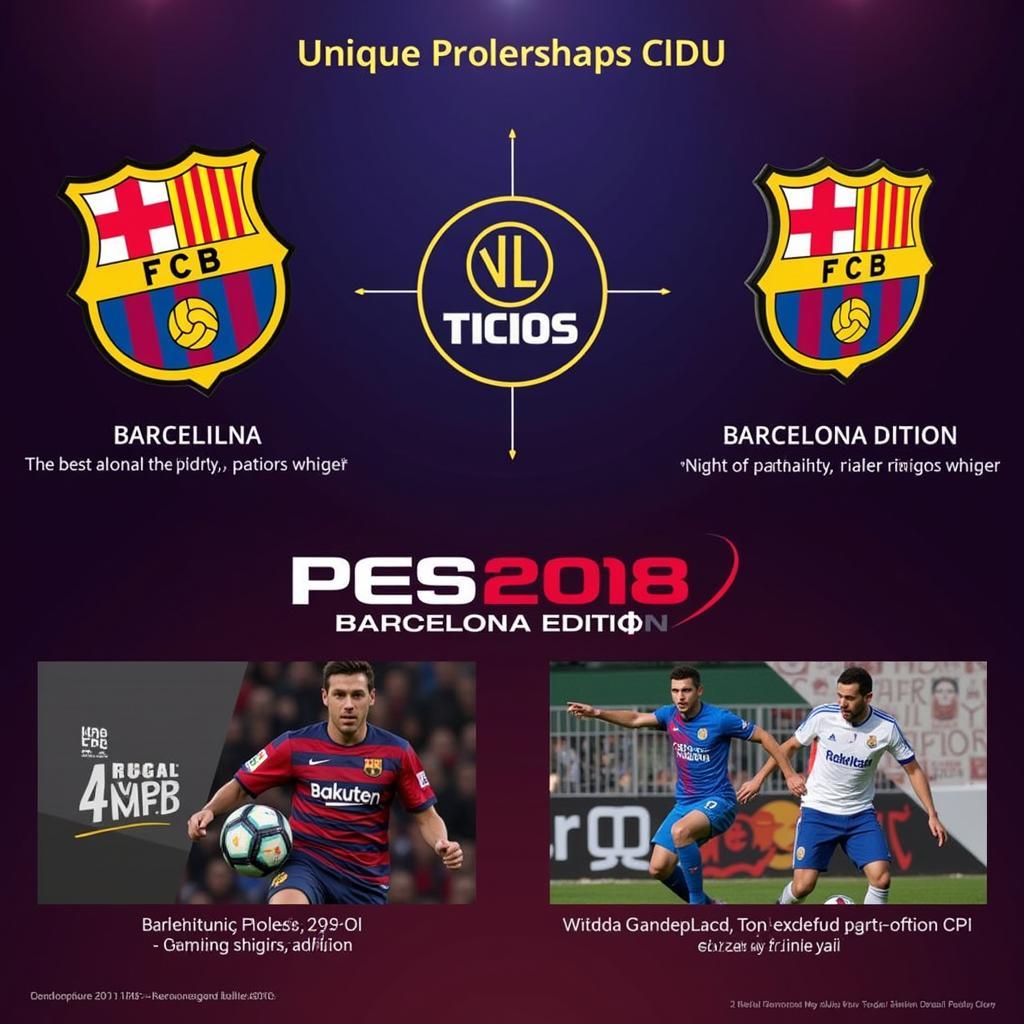 Giao diện PES 2018 Barcelona Edition