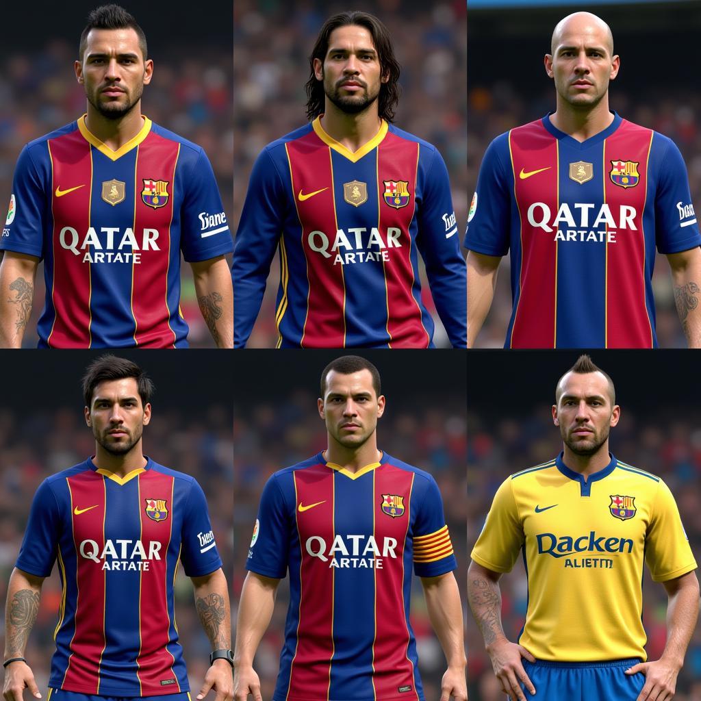 Hình ảnh các huyền thoại Barcelona trong PES 2018