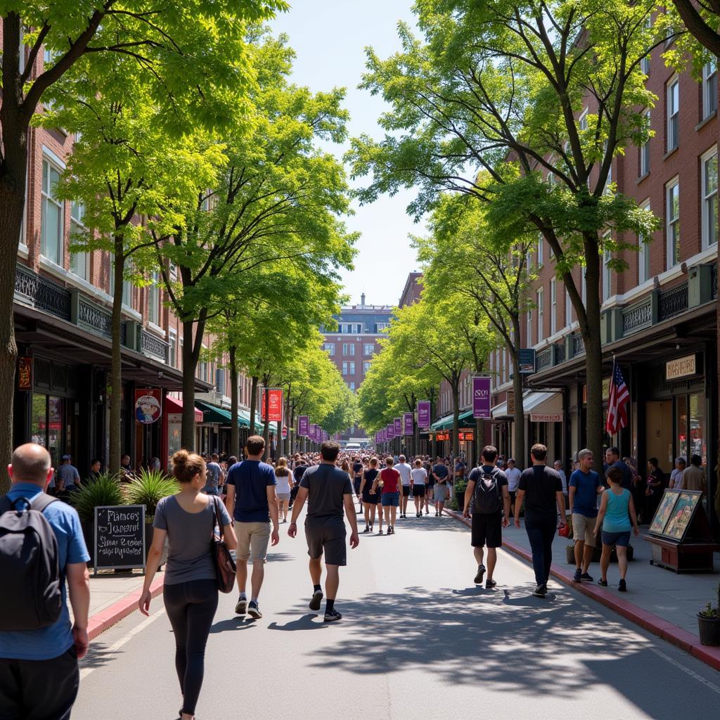 Pedestrian street of La Rambla