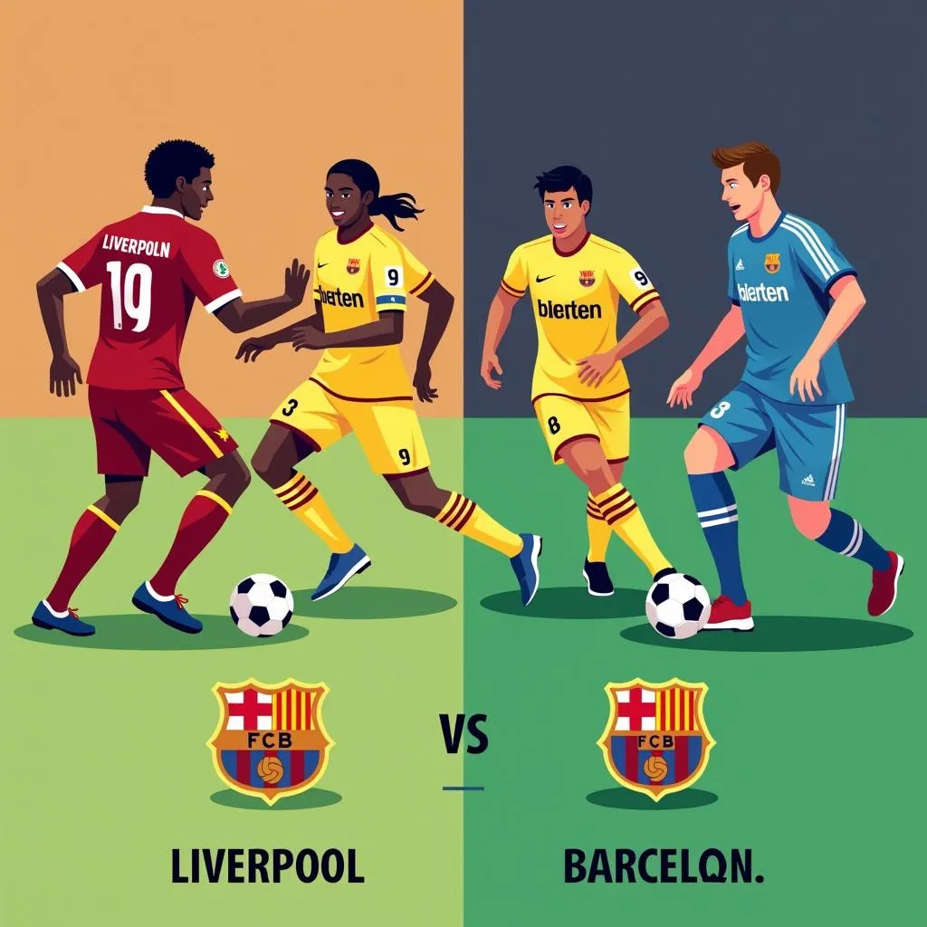 So sánh phong cách chơi của Liverpool và Barcelona