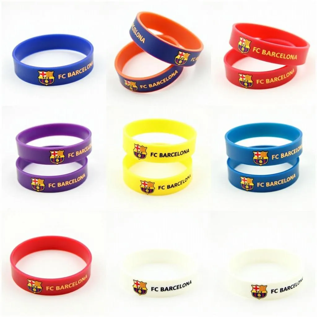 Pulseras de Silicona del Barcelona con el Logotipo del Club