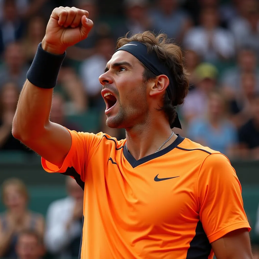 Rafael Nadal winning the Barcelona Open