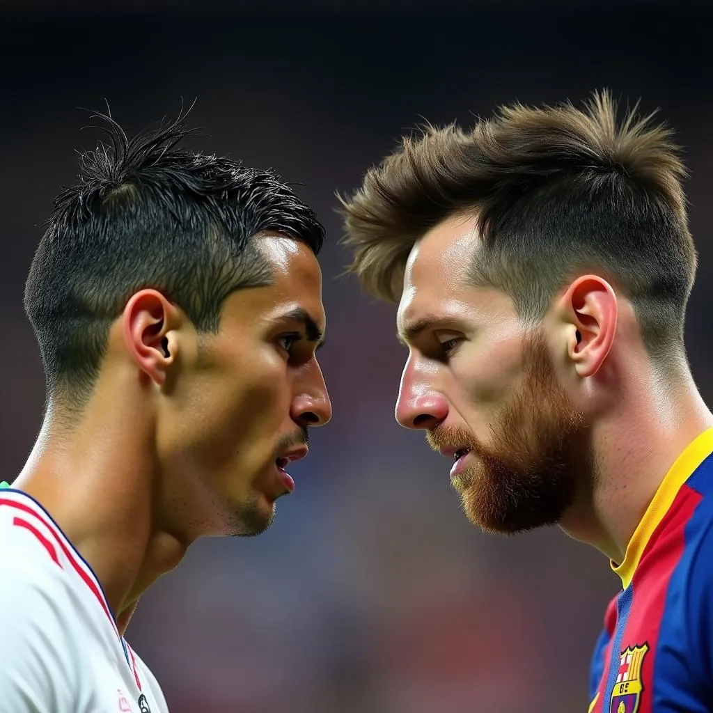 Ronaldo và Messi trong trận El Clasico