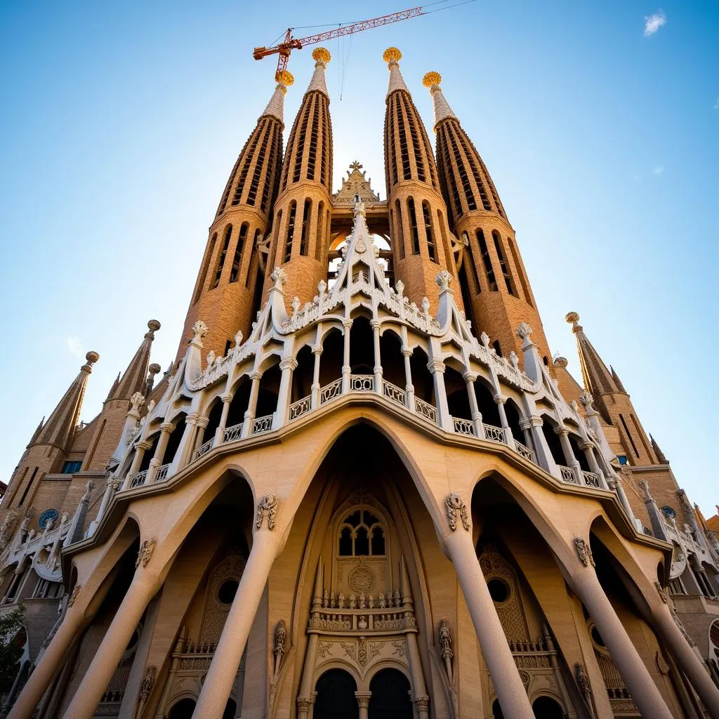 Sagrada Familia Mặt Xa Barcelona