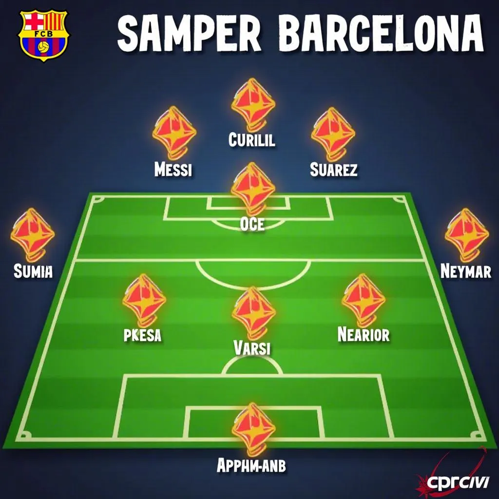 Samper Barcelona PES 2017 - Đội hình