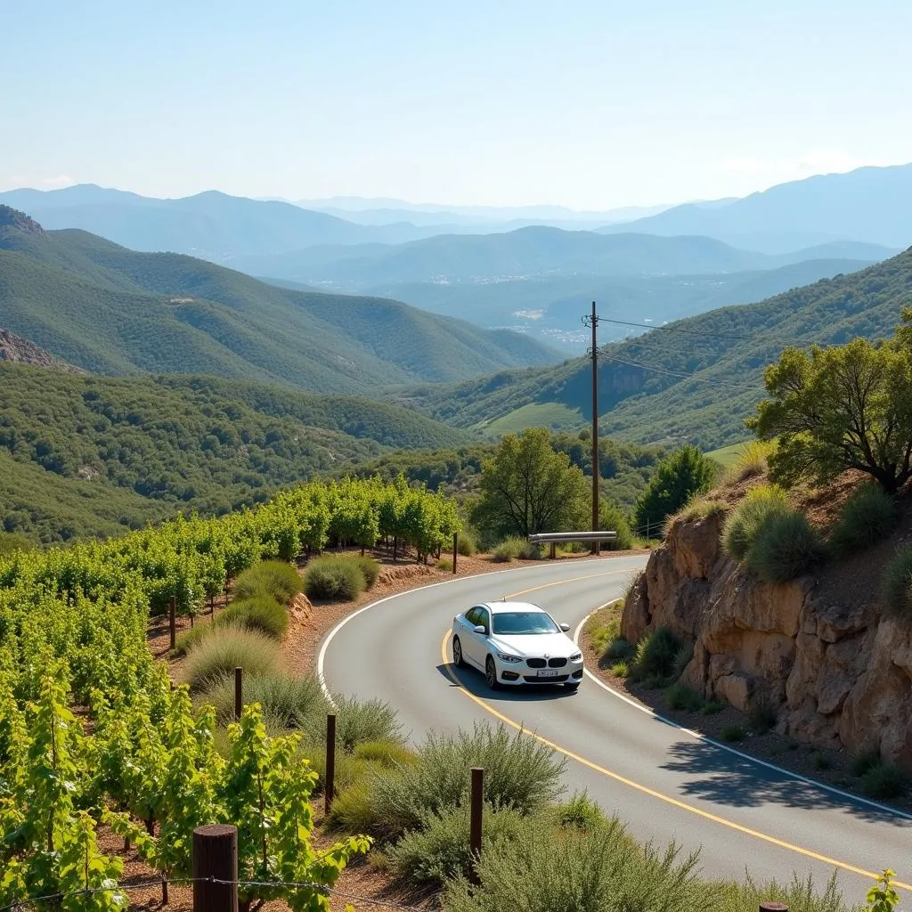 Scenic drive from Barcelona to Madrid