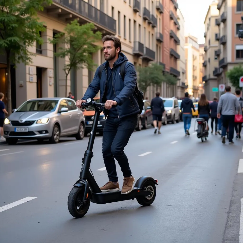 Scooter eléctrico de ciudad en Barcelona