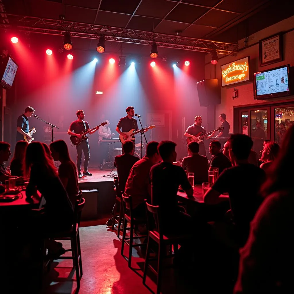 Live Music Night at a Sports Bar in Barcelona with Italian Food