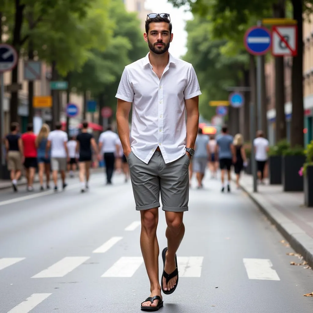 Summer look for exploring Barcelona