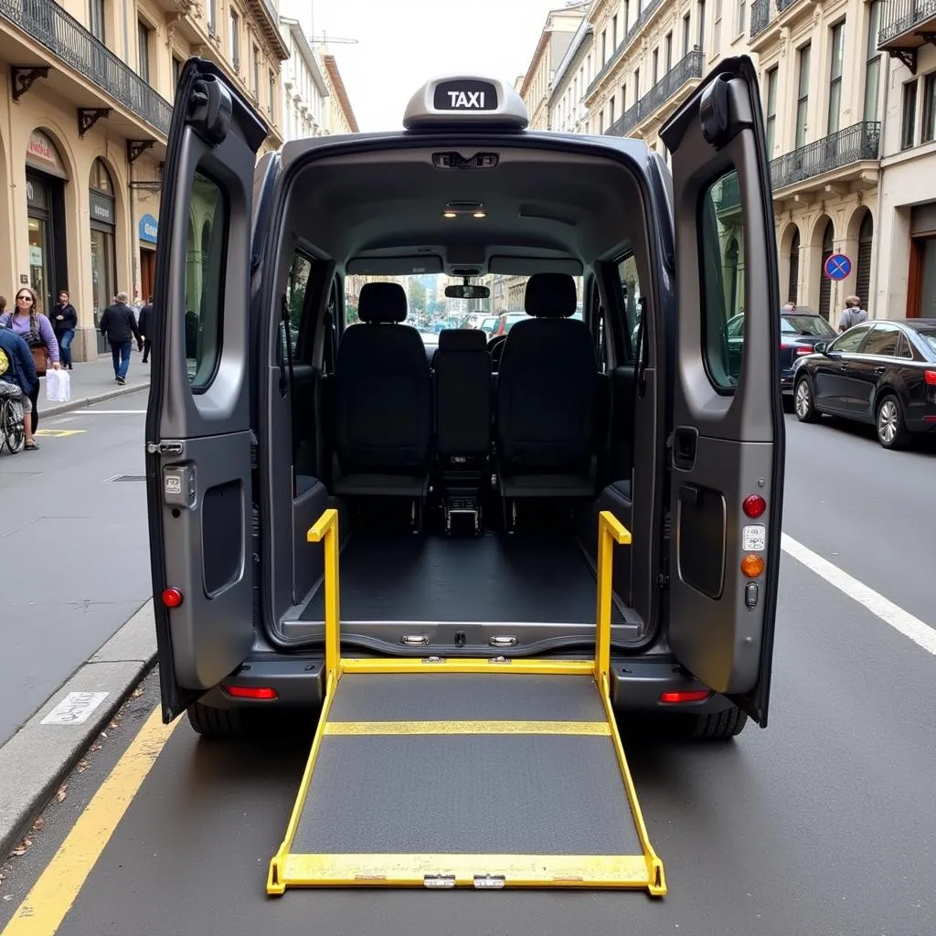 Taxi cho người khuyết tật tại Barcelona