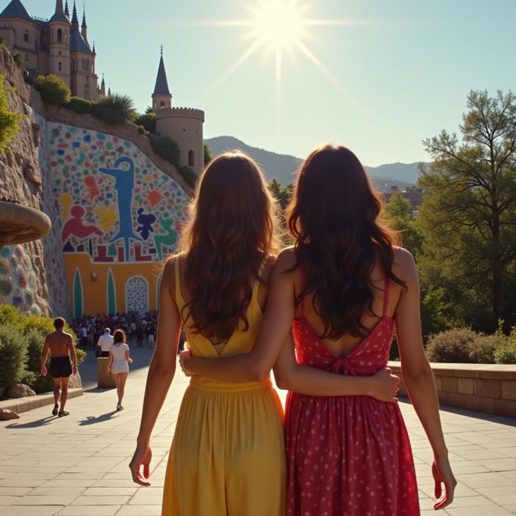 Vicky Cristina Barcelona tại Công viên Guell