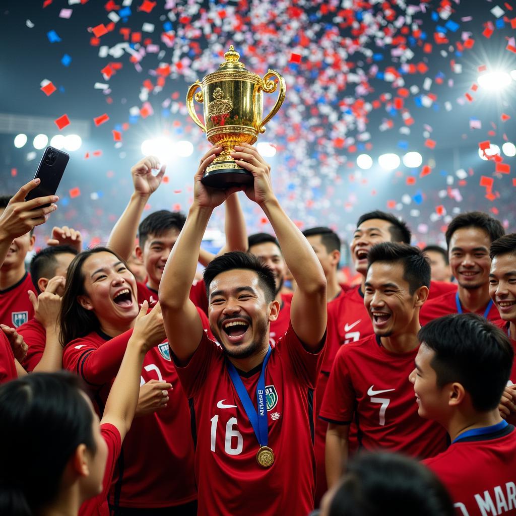 Khoảnh khắc trao cúp vô địch AFF Cup