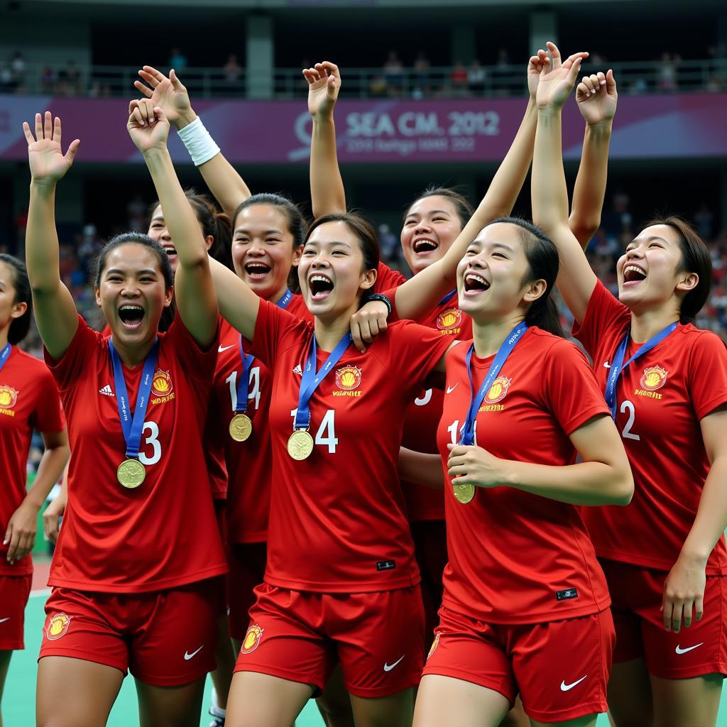 Niềm vui chiến thắng của U22 Việt Nam tại SEA Games 30