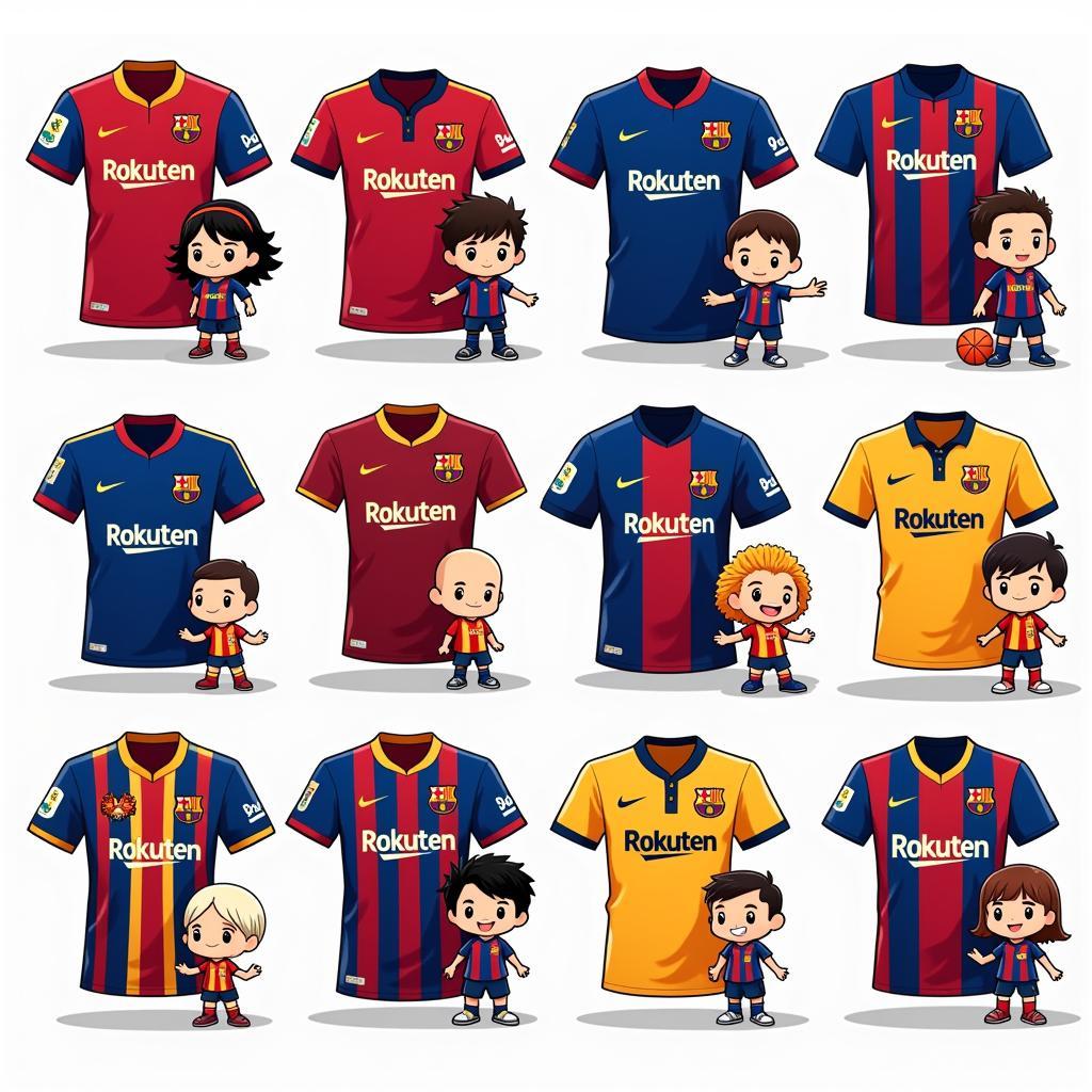 Áo Chibi Barcelona Người Lớn