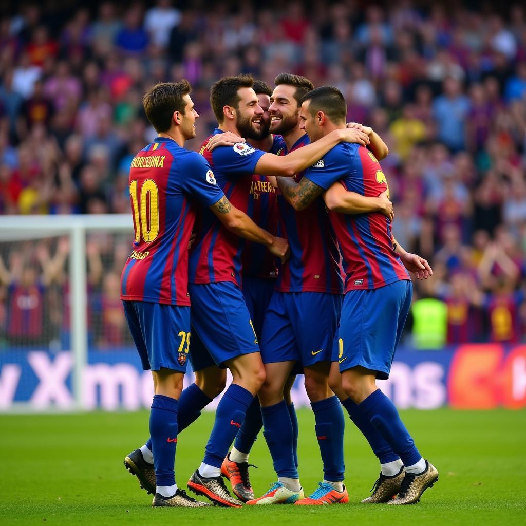 Barcelona 2012 Celebrating a Goal