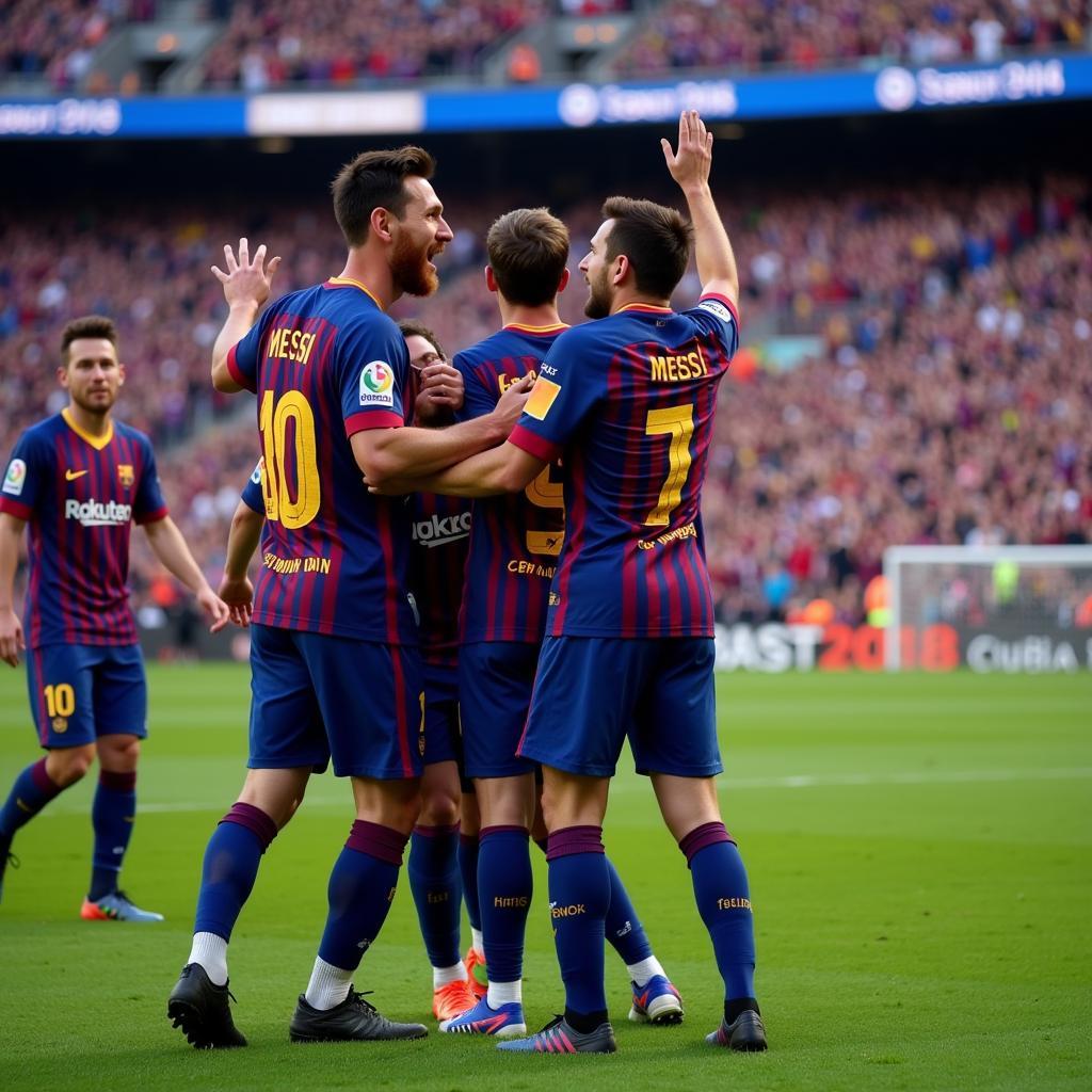 Lionel Messi Celebrating a Goal