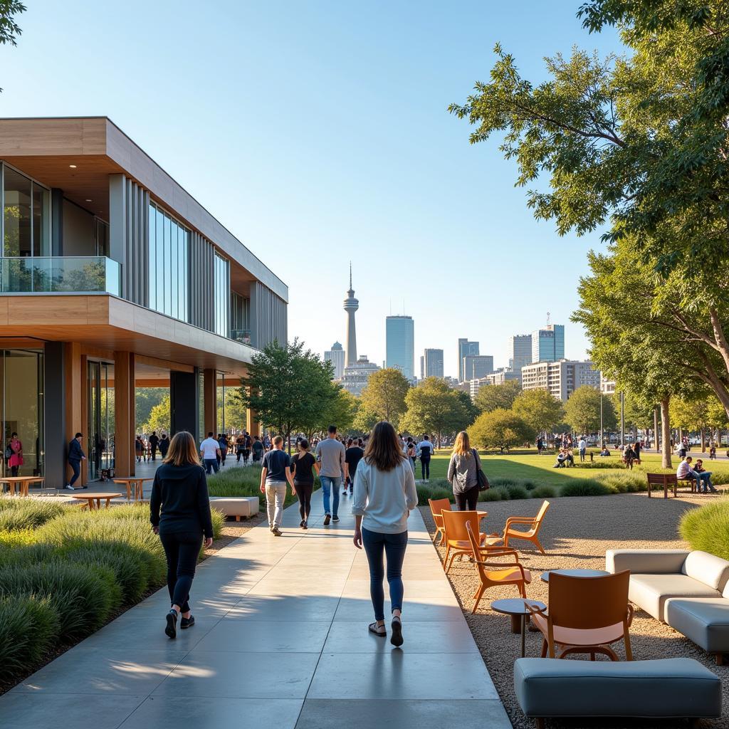 Modern Campus of a Business School in Barcelona